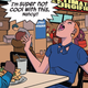 Doreen Green shouts "I'm super not cool with this, Nancy" as the two eat at a comics-pun-laden food court in Unbeatable Squirrel Girl #8.